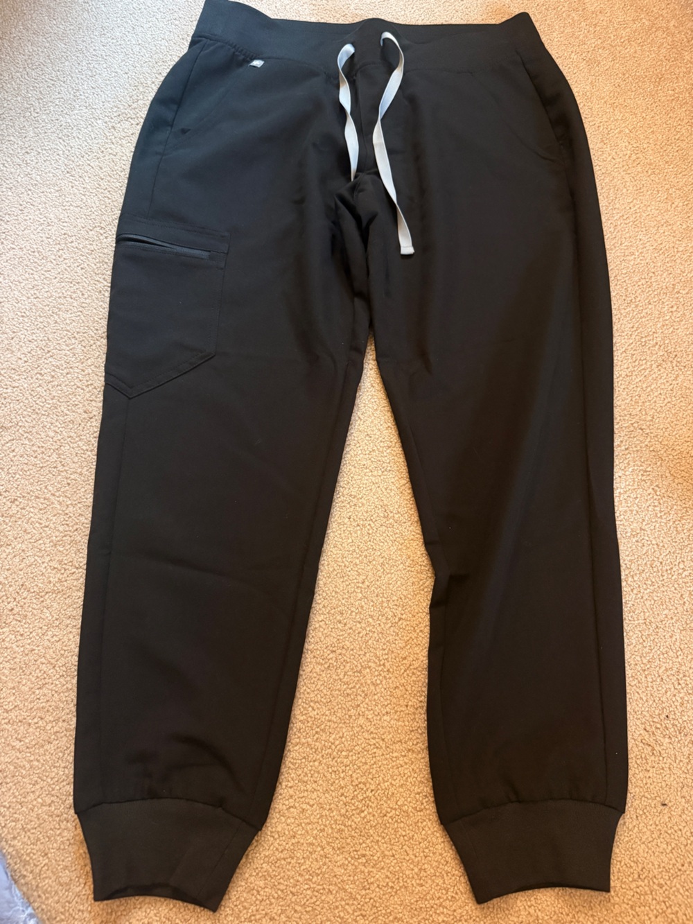 Figs Black Jogger Pants with Drawstring